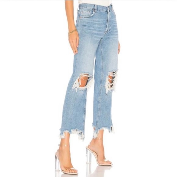 Free People Maggie Mid Rise Straight Leg Jeans - Picture 2 of 7